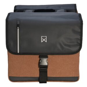 Willex Dubbel Canvas Kant Bruin / Zwart 30L