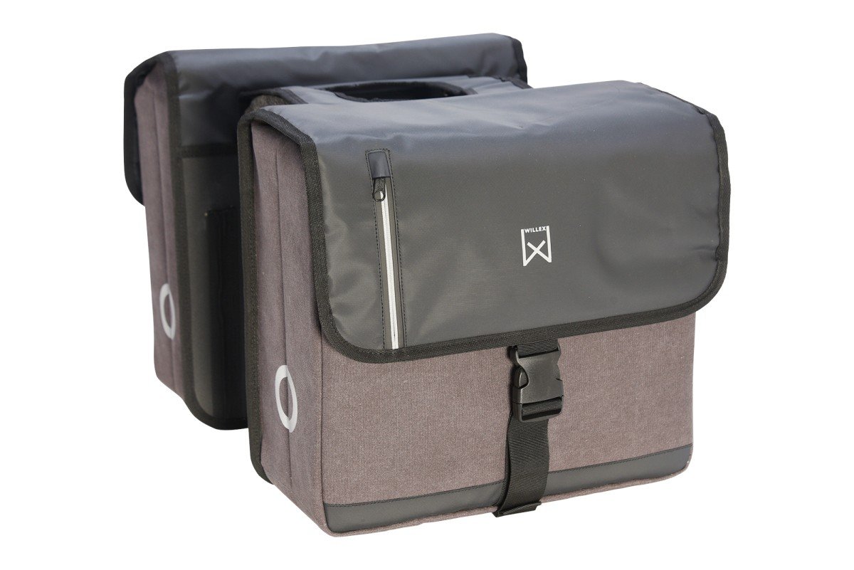 Willex Dubbele Canvas Kantoortas Grijs 40L