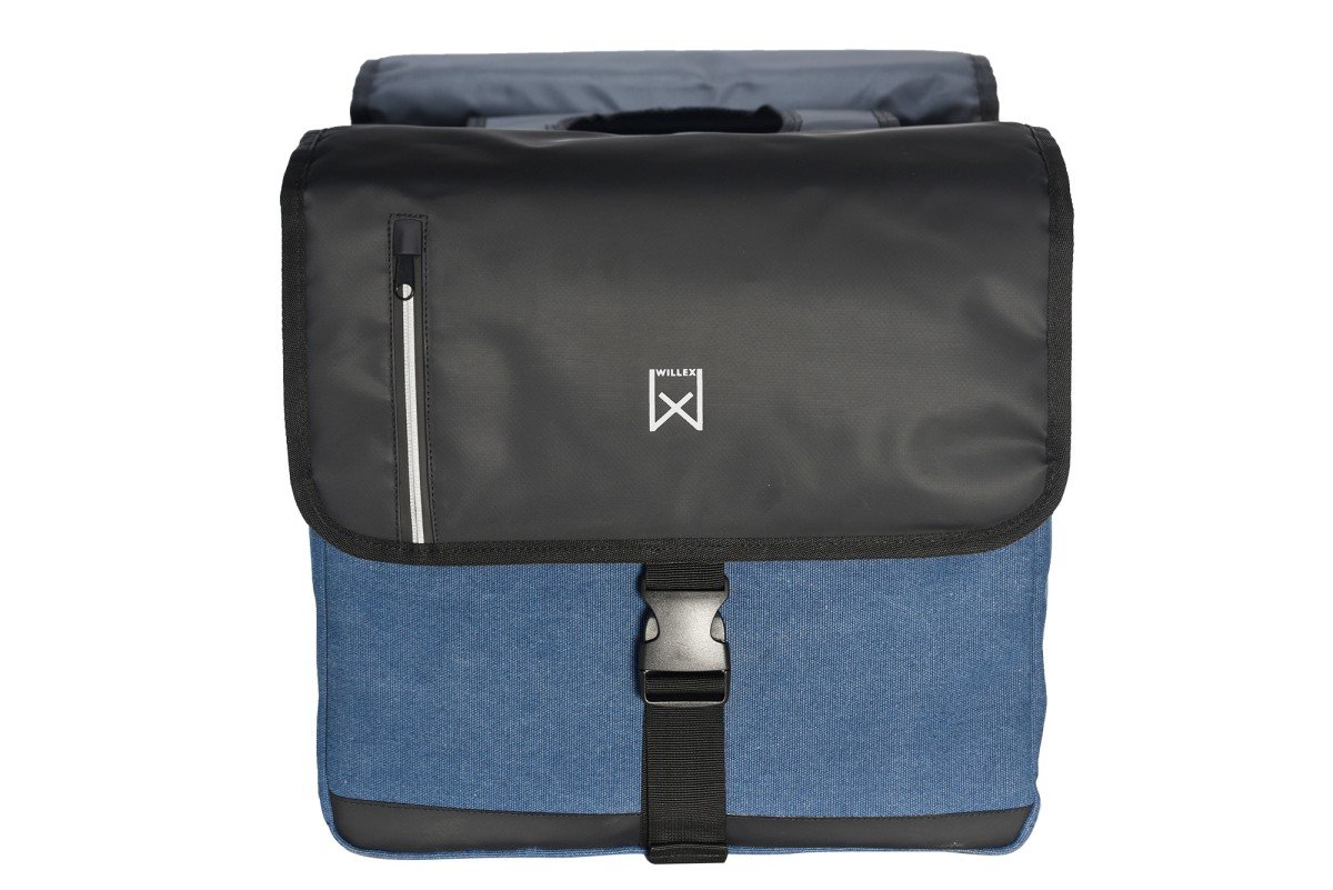 Willex Dubbele Canvas Kantoortas Blauw / Zwart 46L