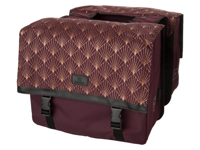 Fastrider Fr nara dubbele fietstas trend deco/aubergine