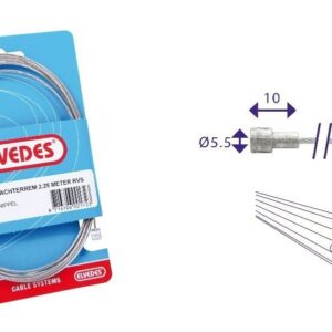 Elvedes rem binnenkabel 2 nippels ton 7x6 peer 5.5