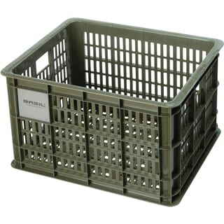 Basil fietskrat medium groen 29.5L recycled