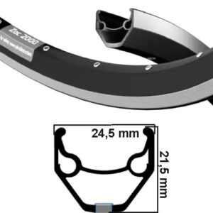 Rigida Ryde velg 28 ZAC2000 zwart 24.6mm 36/14