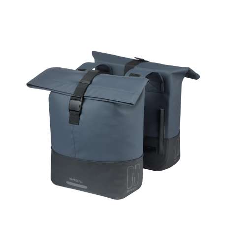 Basil Fietstas Dubbel Cove Marine Blauw/Zwart 28-32L