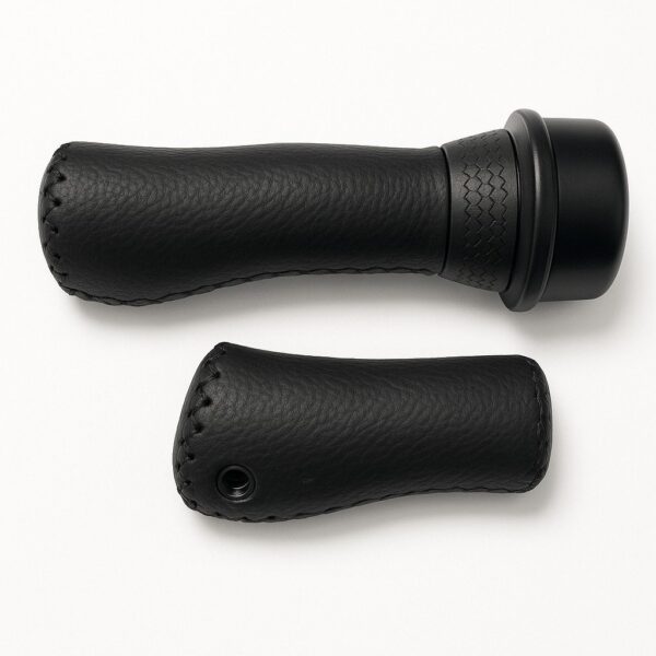 Gazelle handvatten zwart leer inclusief bel