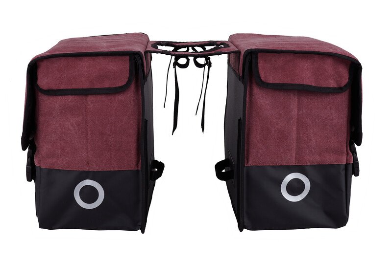 Willex Dubbele Canvas Tas Plus Purple Red/Matt black 48L - Image 3