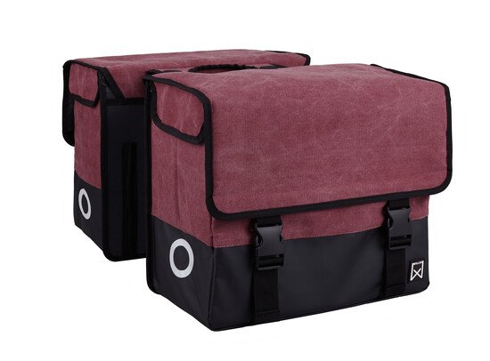 Willex Dubbele Canvas Tas Plus Purple Red/Matt Black 67L - Image 4