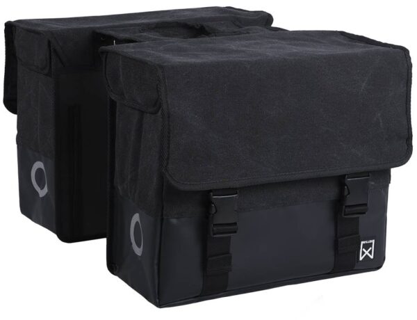Willex Canvas Dubbele Tas Zwart / Matzwart 40L