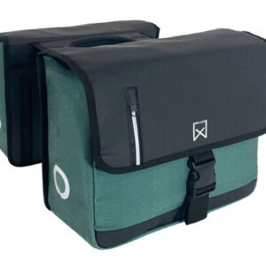 Willex Dubbele Canvas Kantoorfietstas 46L Groen