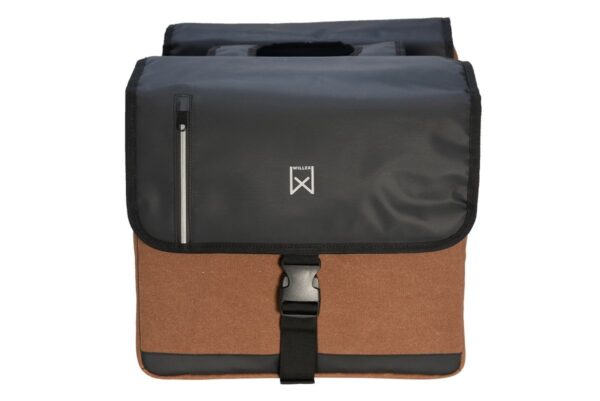 Willex Dubbele Canvas Kantoorfietstas 30L Bruin