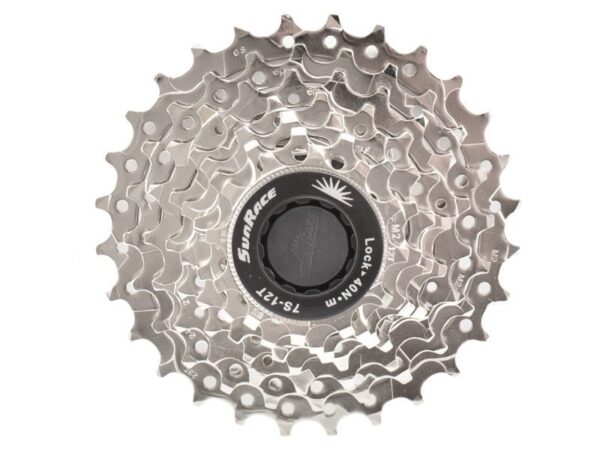 Sunrace cassette 12-28t 7 speed nickel