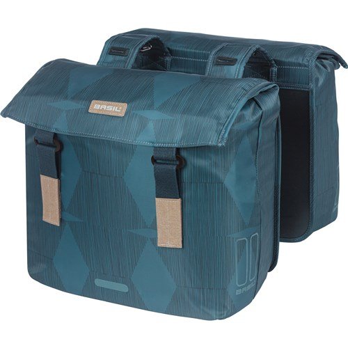 Basil Elegance Dubbele Fietstas 40–49 L – Blauw