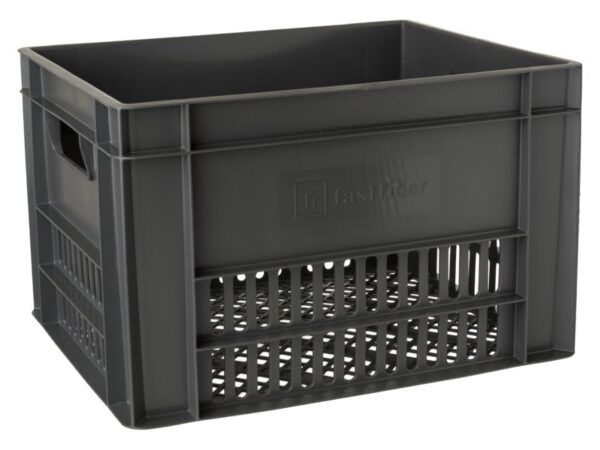 Fastrider fietskrat large antraciet grijs 34L