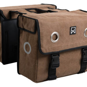 Willex Dubbele Canvas Kantoortas 40L – Bruin