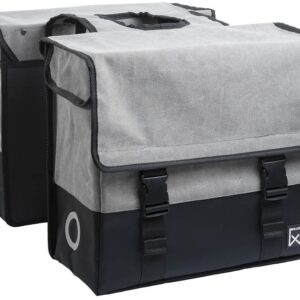 Willex Canvas Dubbele Fietstas 47L – Grijs