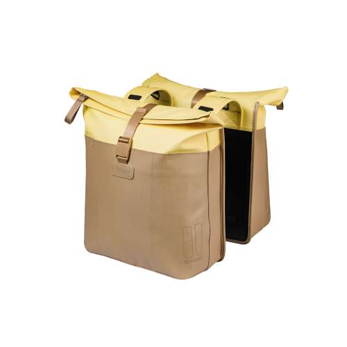 Basil Fietstas Dubbel Vive Bruin 28-35 L